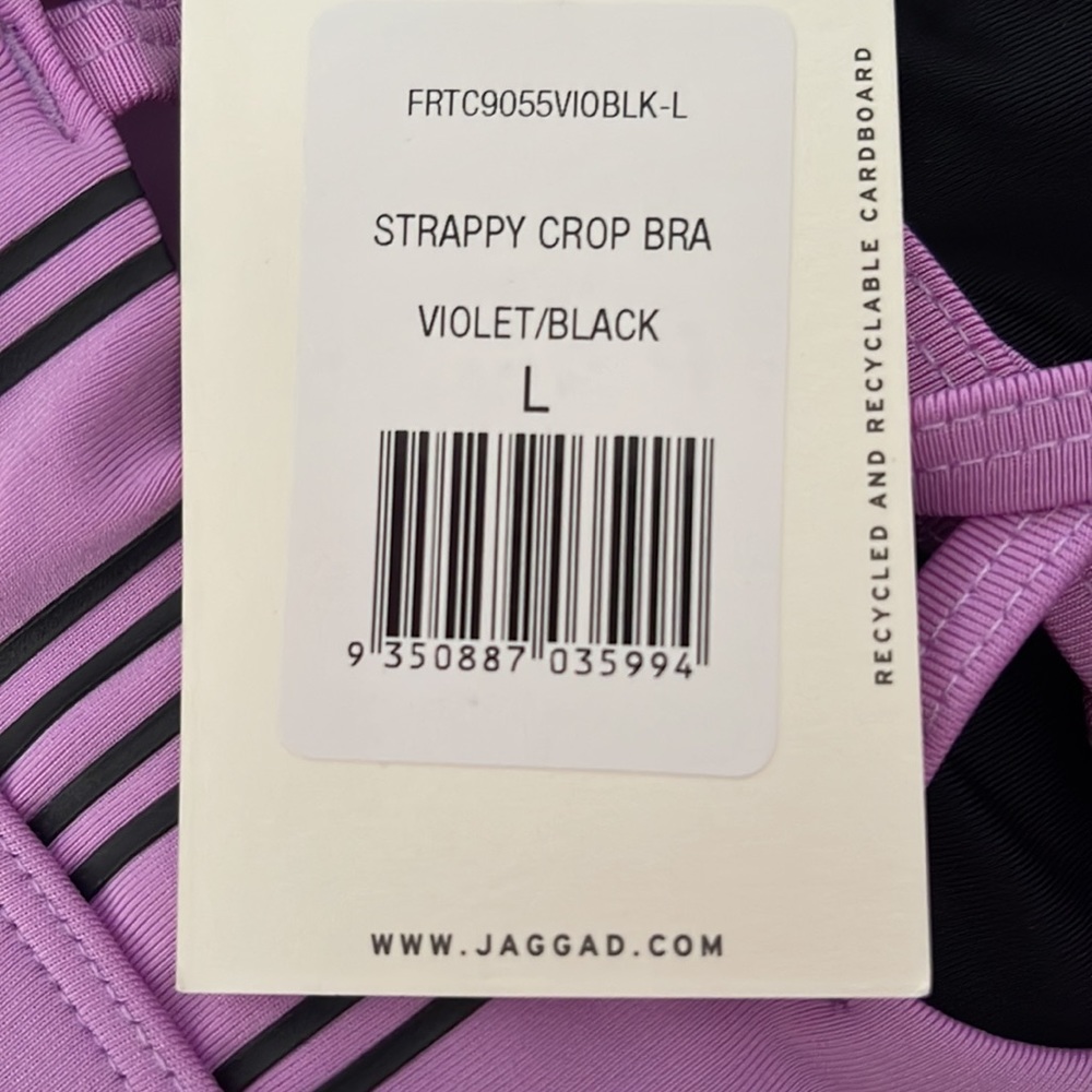 JAGGAD | Strappy Crop Bra in Violet/Black - Picture 7 of 7